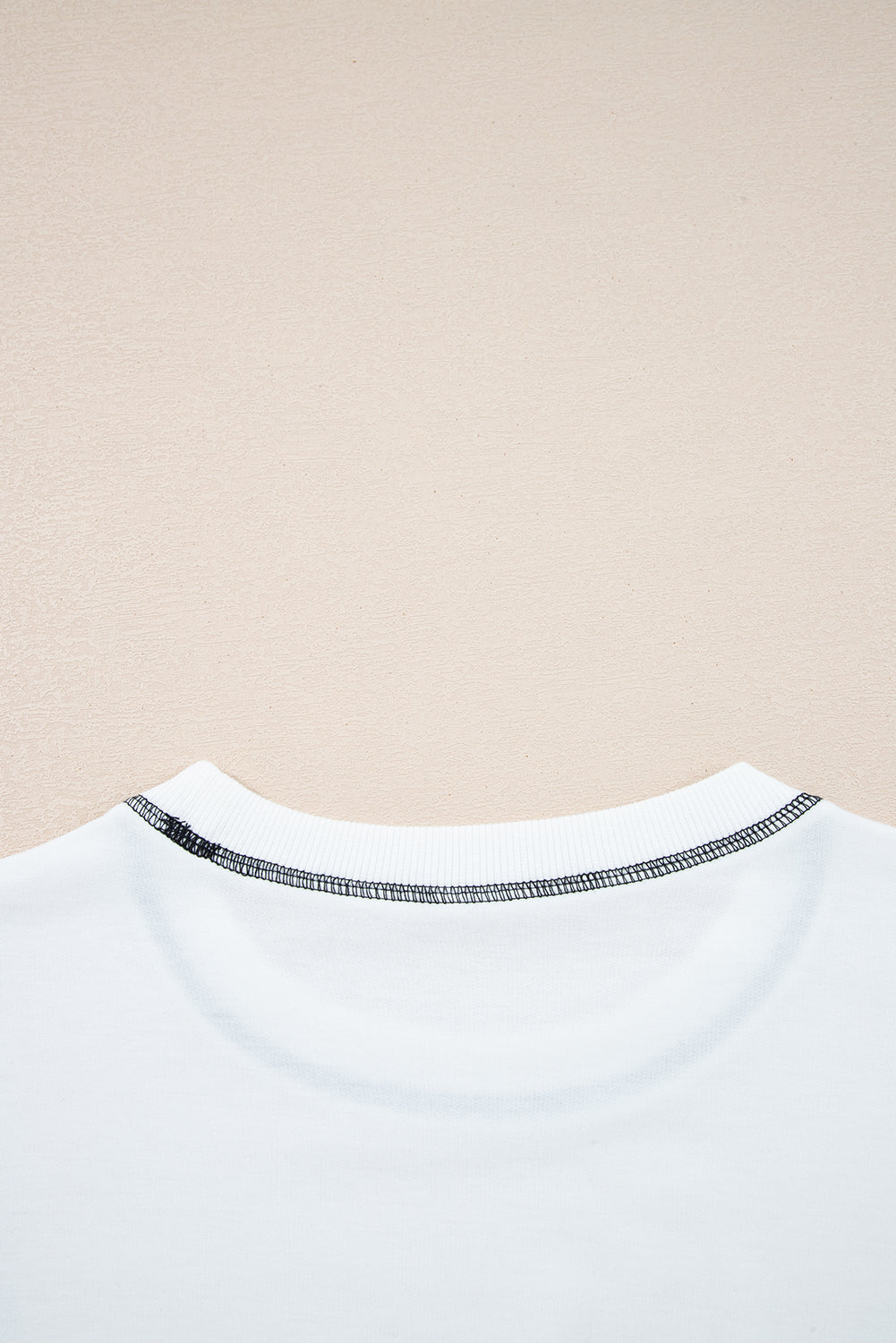 Red Stripe Colorblock Patchwork Contrast Stitching Oversize Sweatshirt