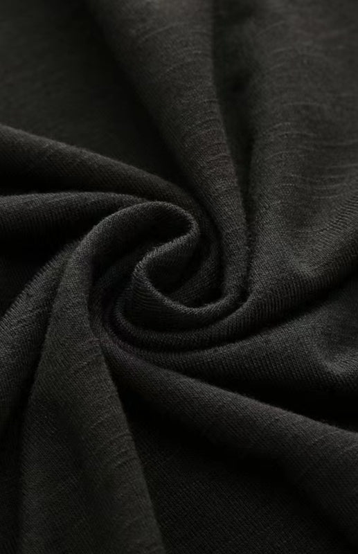 Men's Casual Ribbed Sleeve Knit T-shirt