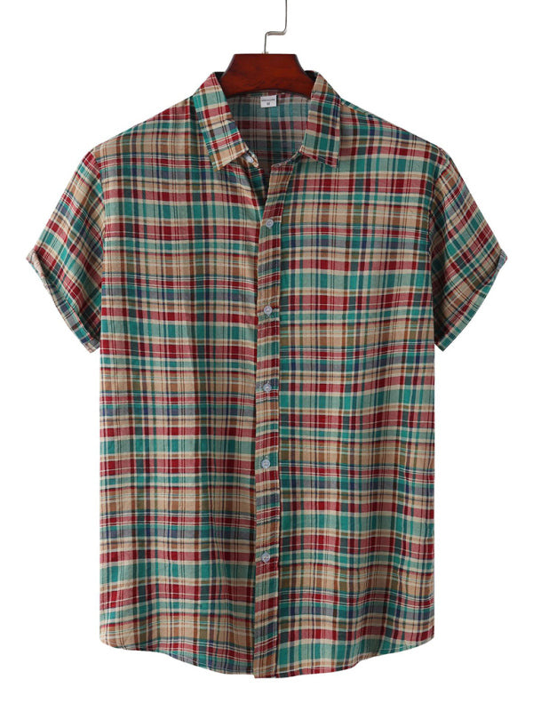 New Casual Beach Shirt Hawaiian Short Sleeve Floral Shirt