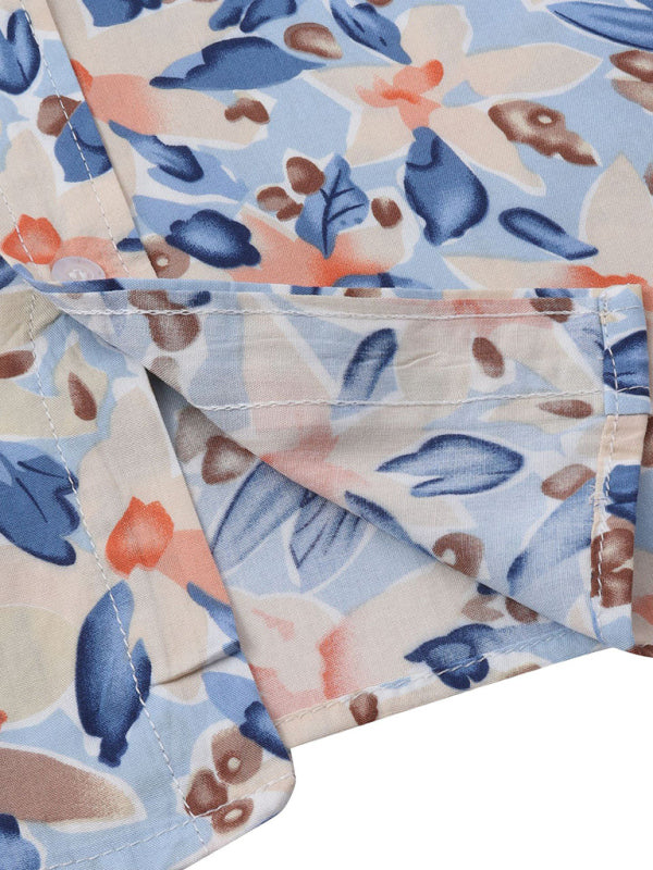 New Casual Beach Shirt Hawaiian Short Sleeve Floral Shirt