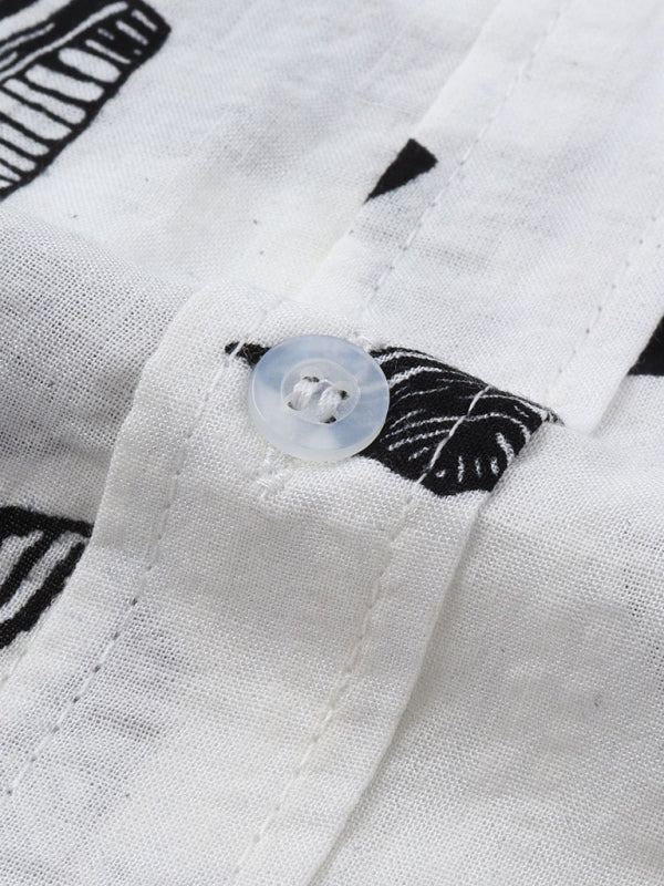 New Casual Beach Shirt Hawaiian Short Sleeve Floral Shirt