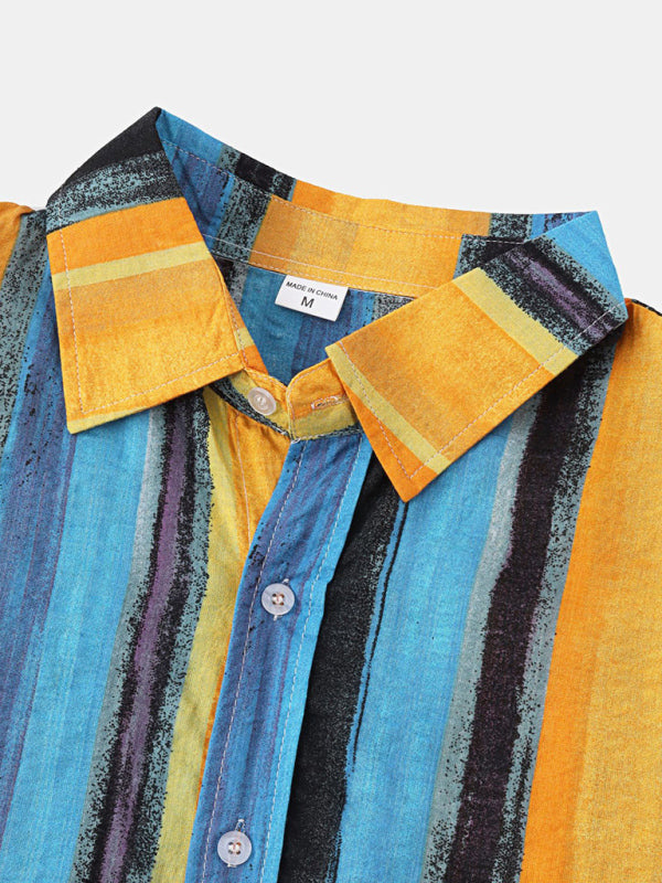 Hawaiian Style Casual Beach Vacation Printed Men's Shirt