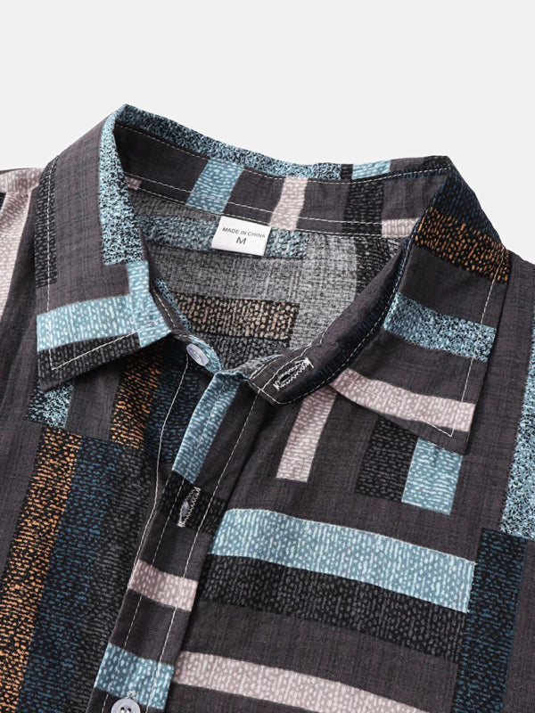 Hawaiian Style Casual Beach Vacation Printed Men's Shirt