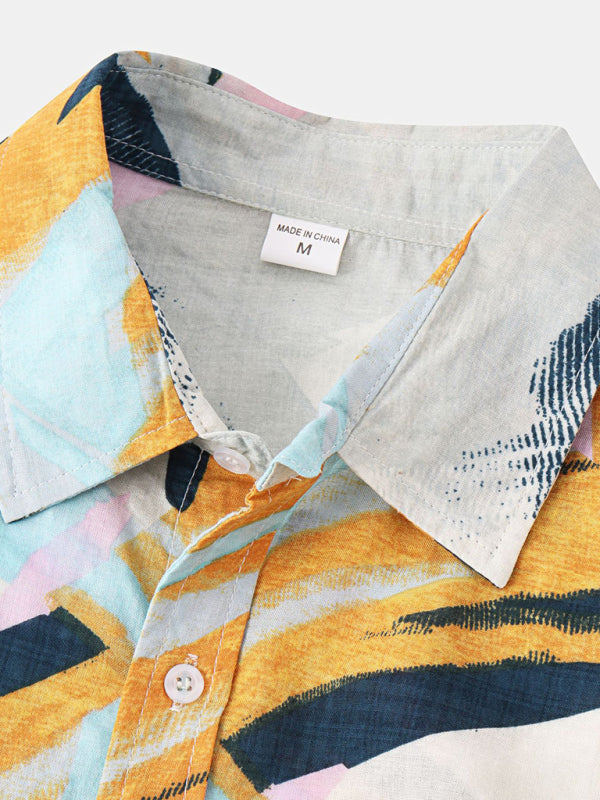 Hawaiian Style Casual Beach Vacation Printed Men's Shirt