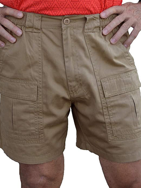 Summer Men's Casual Multi Pocket Cargo Shorts Loose Outdoor Shorts
