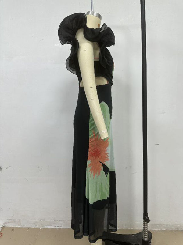 Fashion one shoulder slim dress