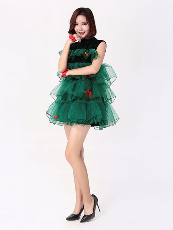 Layered Tulle Ruffled Shoulder Party Dress